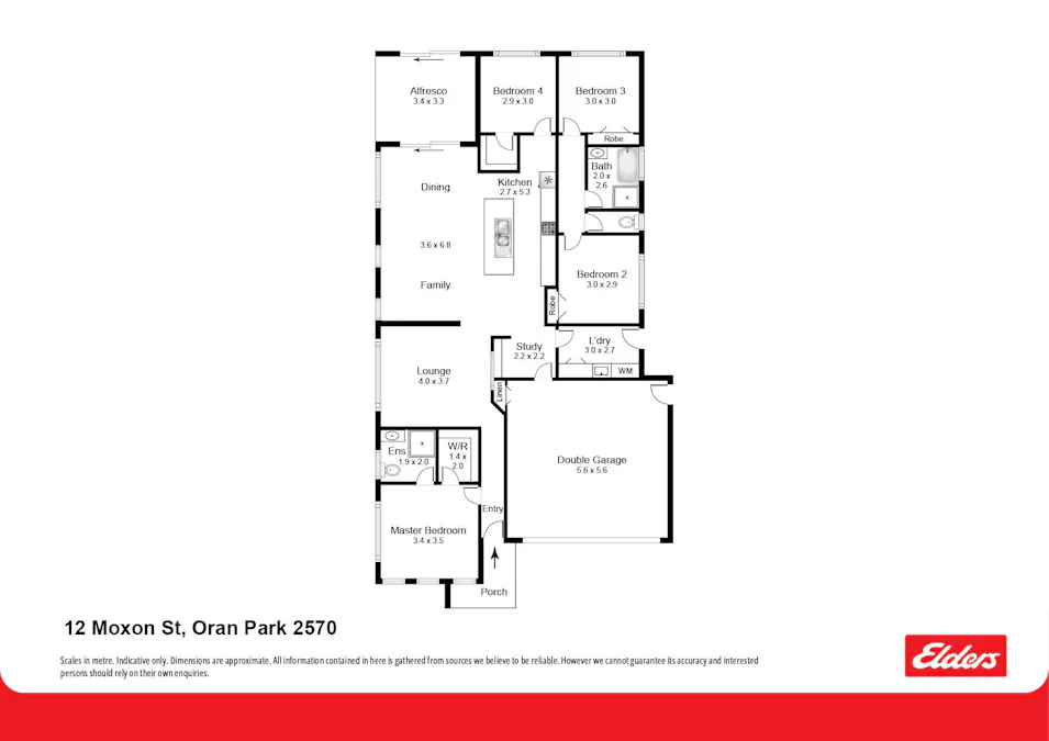 12 Moxon Street, Oran Park, NSW, 2570 - Floorplan 1