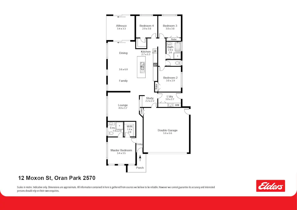 12 Moxon Street, Oran Park, NSW, 2570 - Floorplan 1