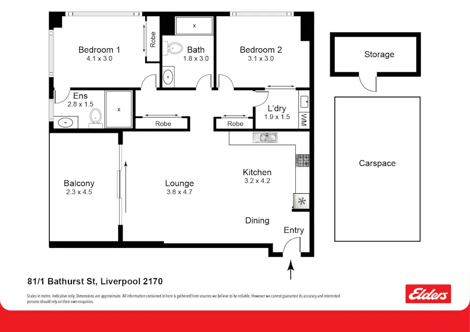 81/1 Bathurst Street, Liverpool, NSW, 2170 - Floorplan 1