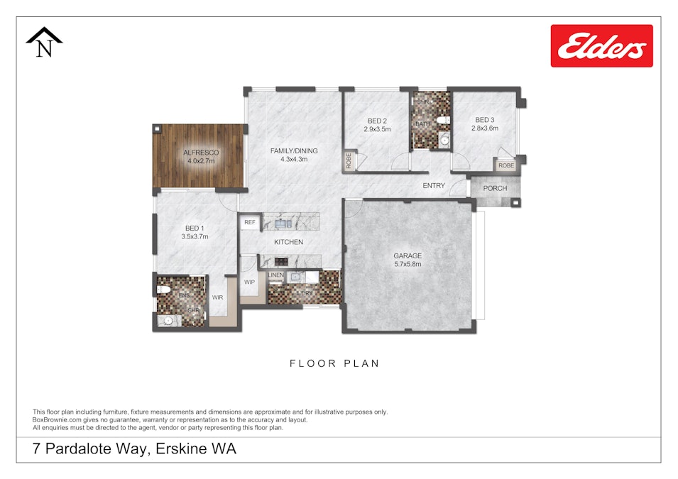 7 Pardalote Way, Erskine, WA, 6210 - Floorplan 1