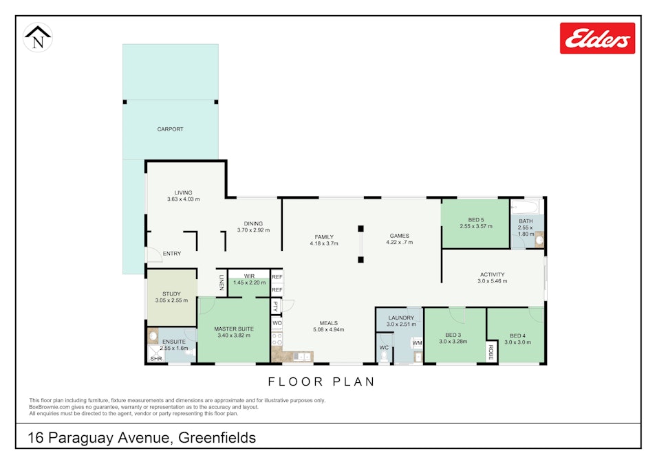 16 Paraguay Avenue, Greenfields, WA, 6210 - Floorplan 1