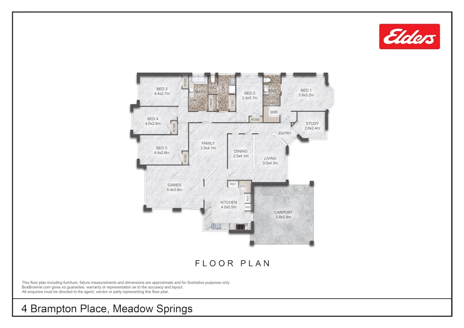 4 Brampton Place, Meadow Springs, WA, 6210 - Floorplan 1