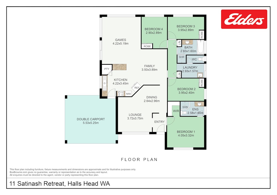 11 Satinash Retreat, Halls Head, WA, 6210 - Floorplan 1