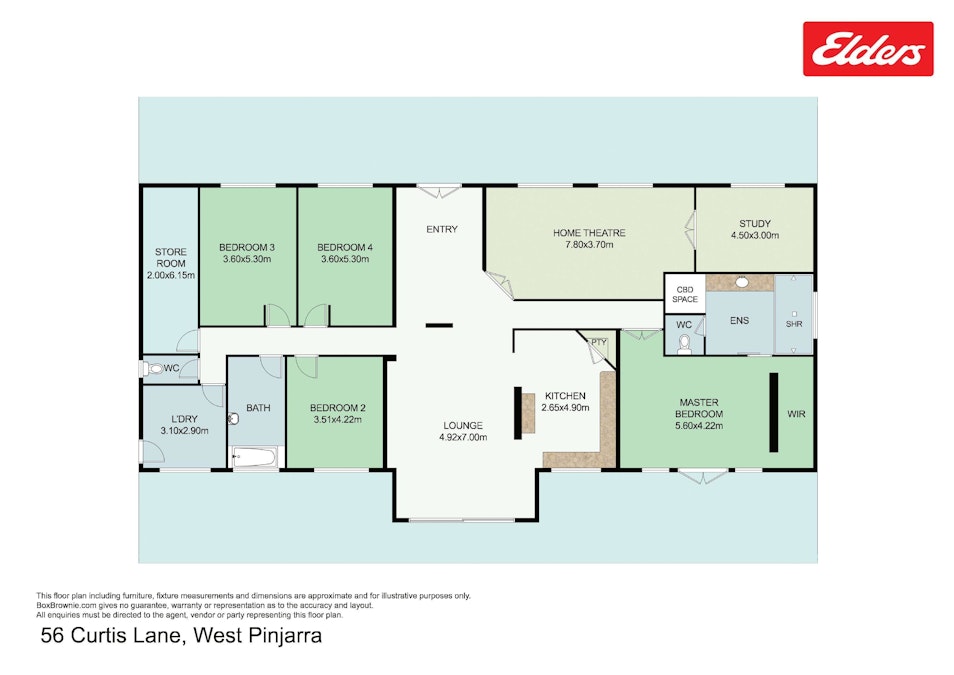 56 Curtis Lane, West Pinjarra, WA, 6208 - Floorplan 1