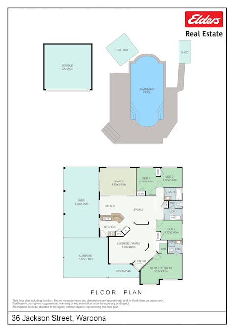 36 Jackson Street, Waroona, WA, 6215 - Floorplan 1
