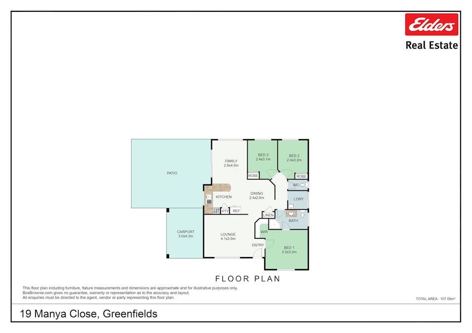19 Manya Close, Greenfields, WA, 6210 - Floorplan 1