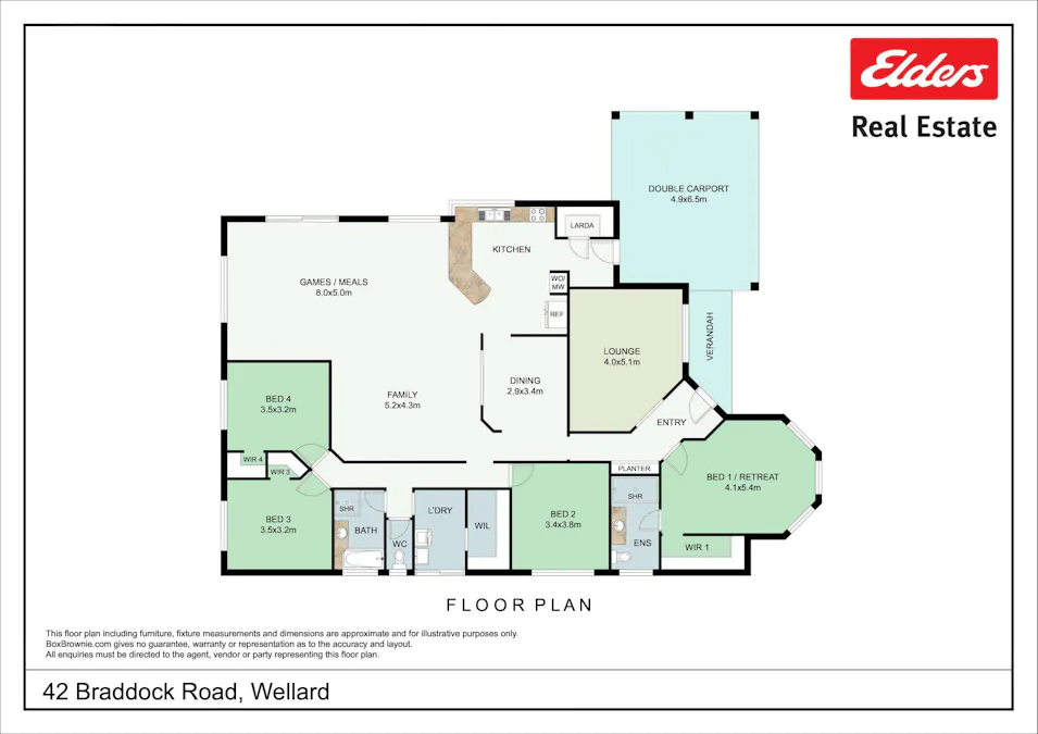42 Braddock Road, Wellard, WA, 6170 - Floorplan 1
