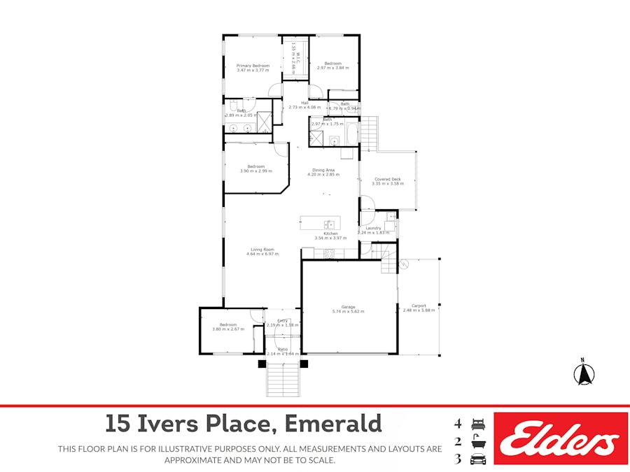 15 Ivers Place, Emerald, QLD, 4720 - Floorplan 1