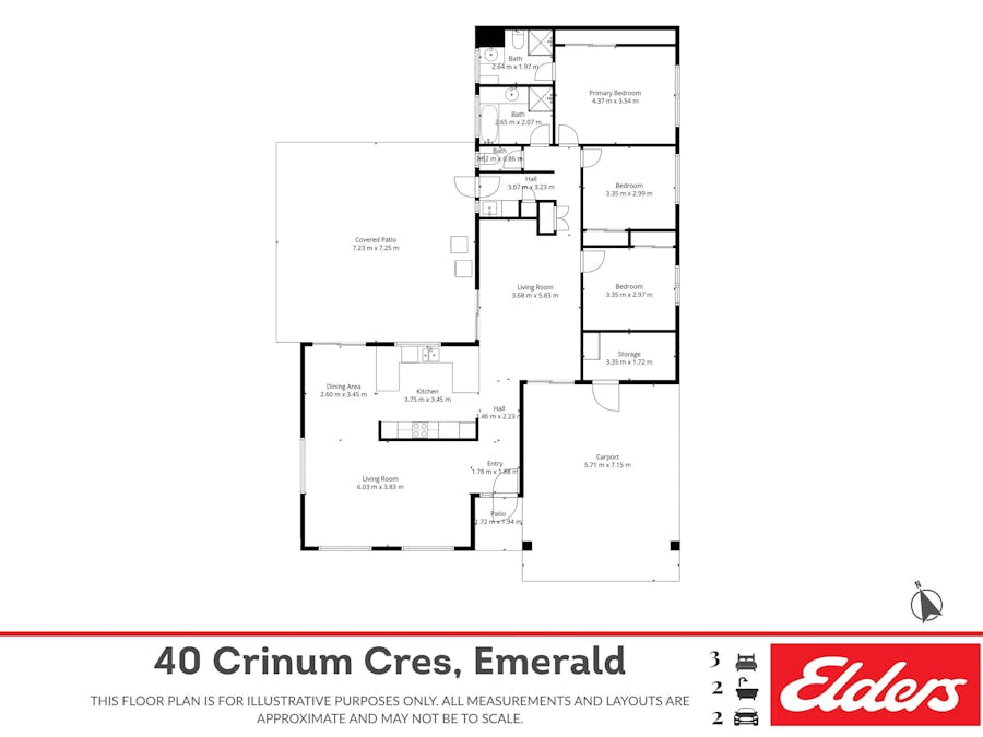 40 Crinum Street, Emerald, QLD, 4720 - Floorplan 1