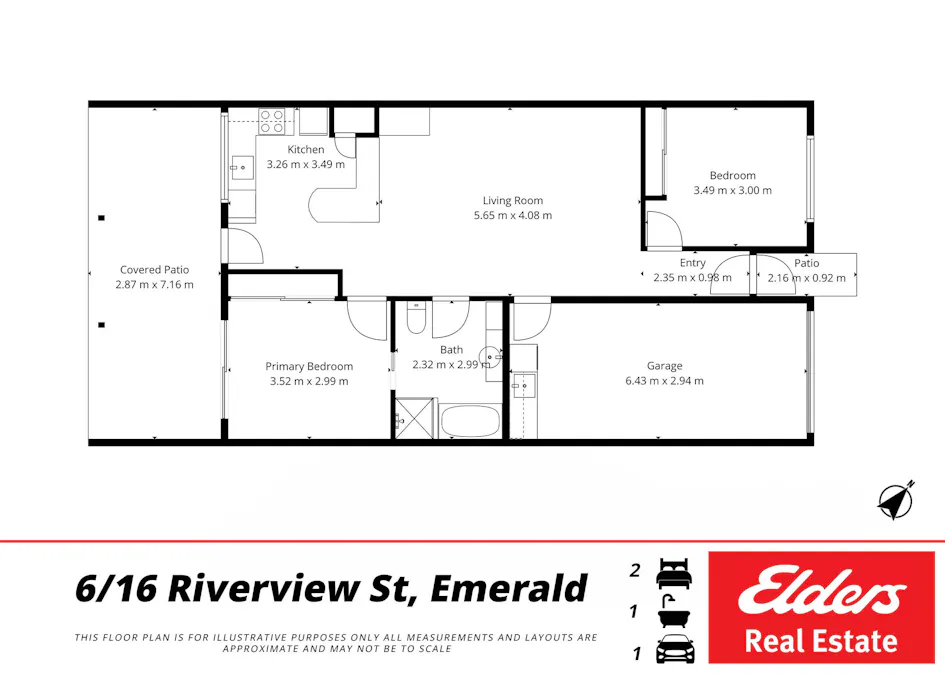 6/16 Riverview Street, Emerald, QLD, 4720 - Floorplan 1