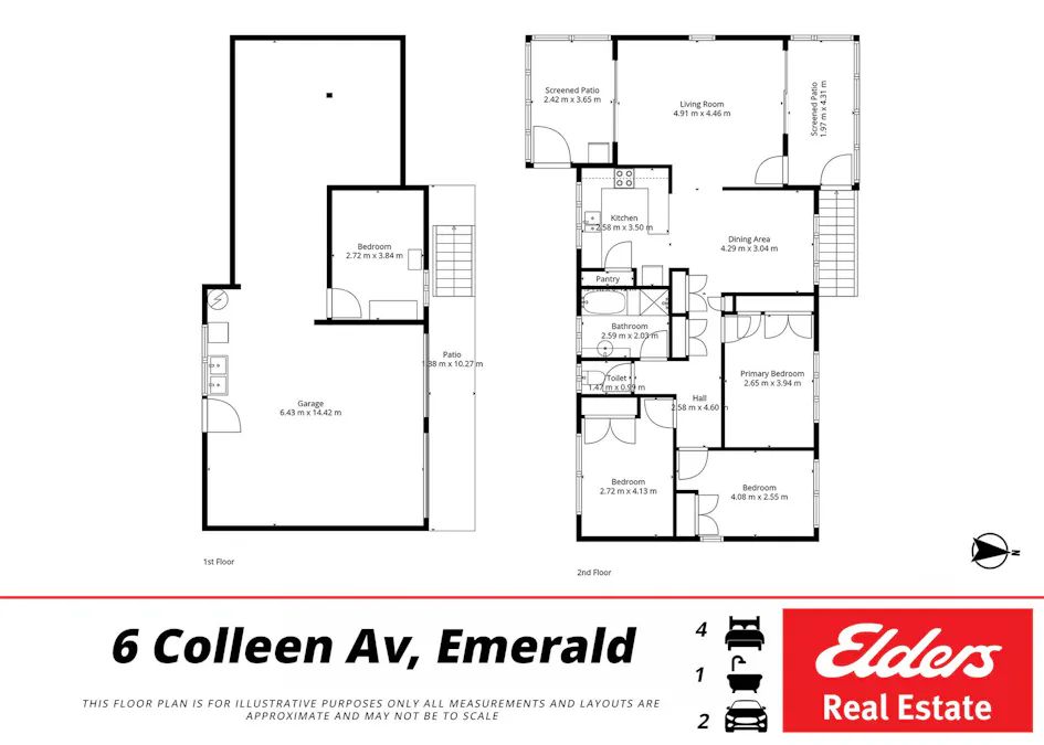 6 Colleen Avenue, Emerald, QLD, 4720 - Floorplan 1