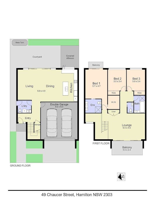 49 Chaucer Street, Hamilton, NSW, 2303 - Floorplan 1