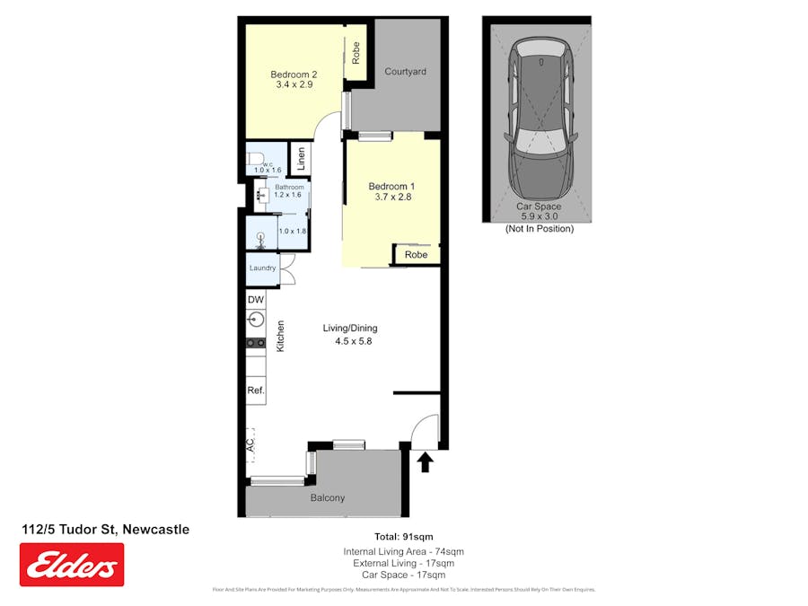 112/5 Tudor Street, Newcastle West, NSW, 2302 - Floorplan 1