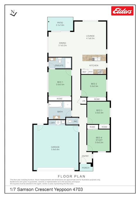 1/7 Samson Crescent, Yeppoon, QLD, 4703 - Floorplan 1