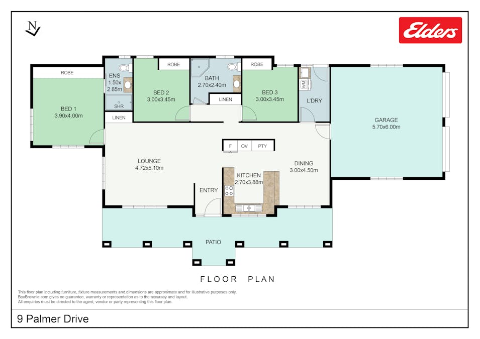 9 Palmer Drive, Yeppoon, QLD, 4703 - Floorplan 1