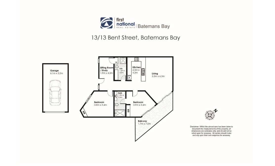 13/13 Bent Street, Batemans Bay, NSW, 2536 - Floorplan 1