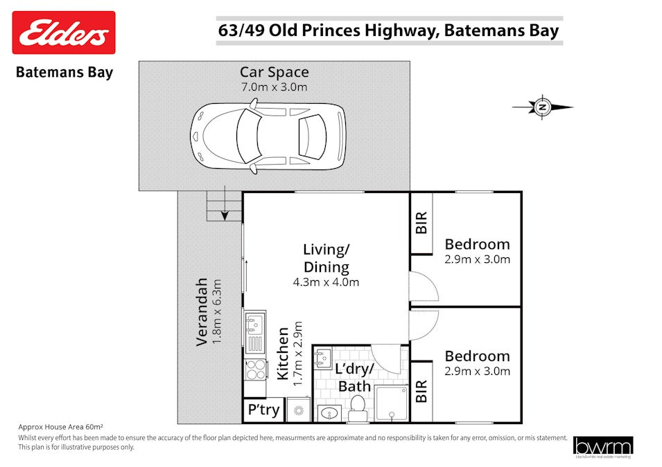 63/49 Old Princes Highway, Batemans Bay, NSW, 2536 - Floorplan 1