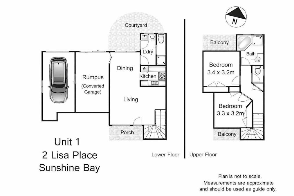 1/2 Lisa Place, Sunshine Bay, NSW, 2536 - Floorplan 1