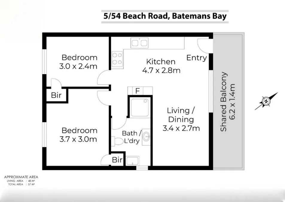 5/54 Beach Road, Batemans Bay, NSW, 2536 - Floorplan 1