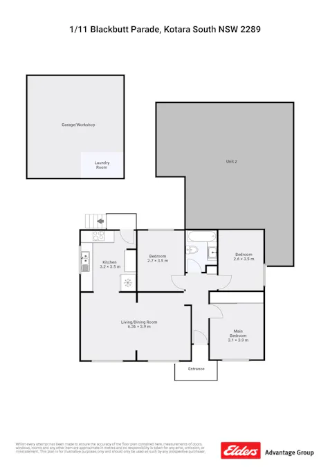 1/11 Blackbutt Parade, Kotara South, NSW, 2289 - Floorplan 1