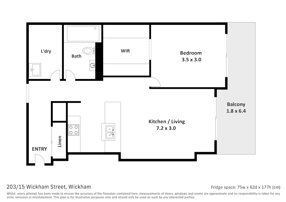 203/15 Wickham Street, Wickham, NSW, 2293 - Floorplan 1
