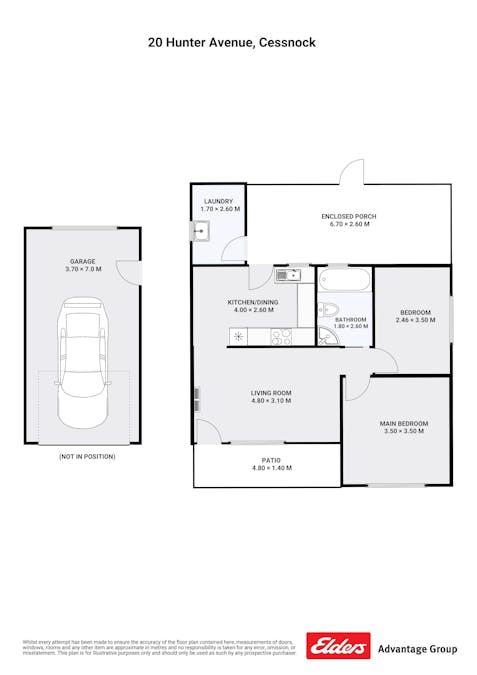 20 Hunter Avenue, Cessnock, NSW, 2325 - Floorplan 1