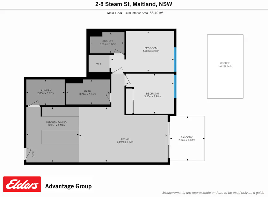 2/8 Steam Street, Maitland, NSW, 2320 - Floorplan 1