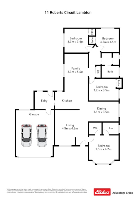 11 Roberts Circuit, Lambton, NSW, 2299 - Floorplan 1