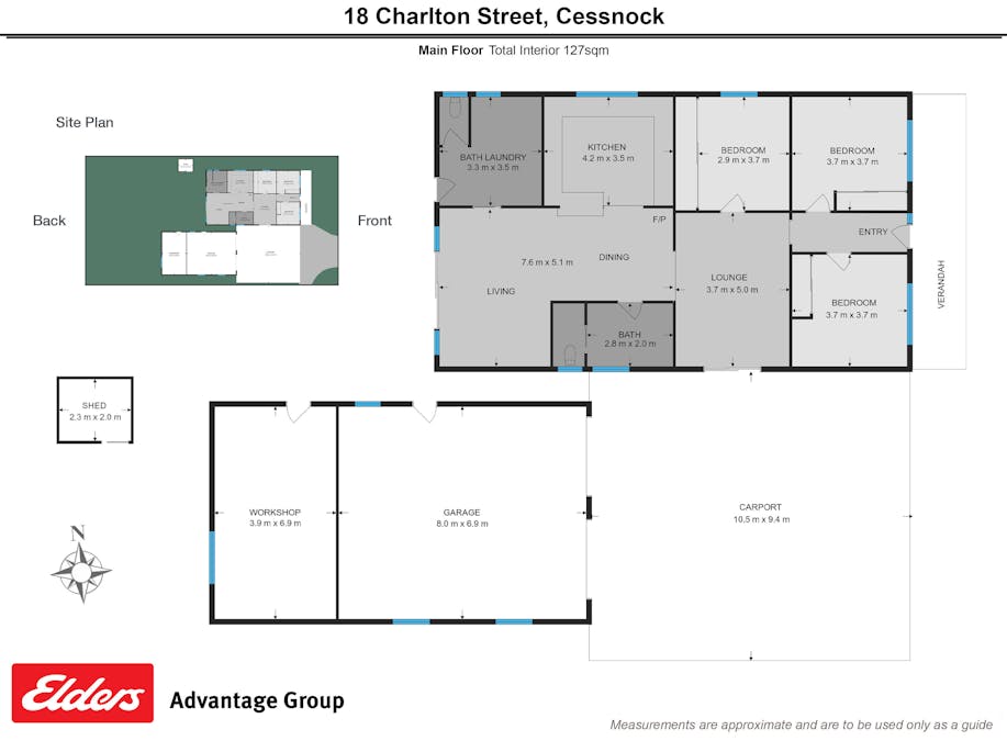 18 Charlton Street, Cessnock, NSW, 2325 - Floorplan 1