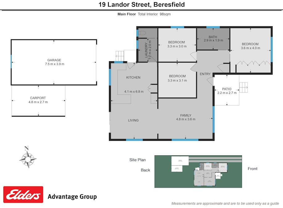 19 Landor Street, Beresfield, NSW, 2322 - Floorplan 1