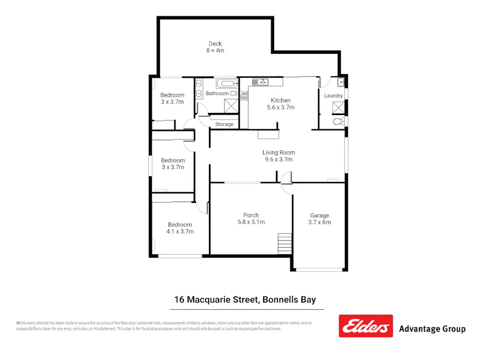16 Macquarie Street, Bonnells Bay, NSW, 2264 - Floorplan 1