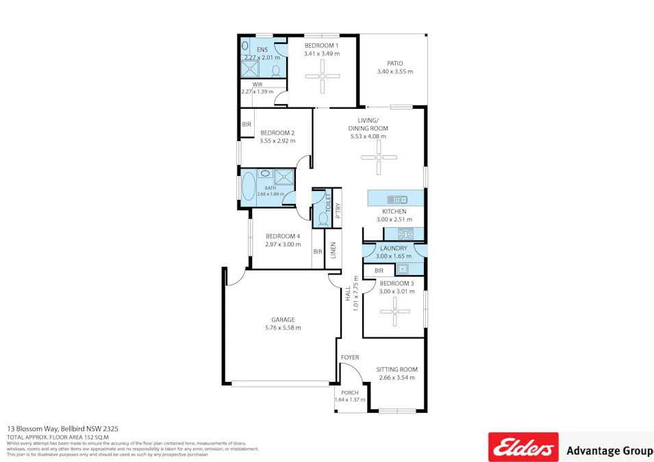 13 Blossom Way, Bellbird, NSW, 2325 - Floorplan 1