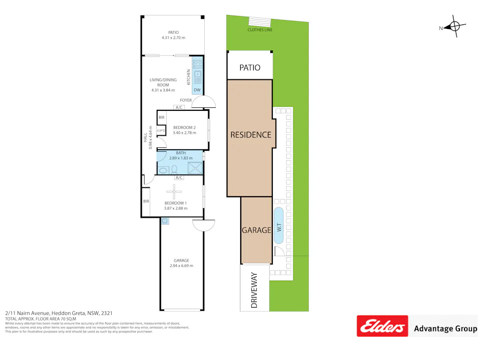 2/11 Nairn Avenue, Heddon Greta, NSW, 2321 - Floorplan 1