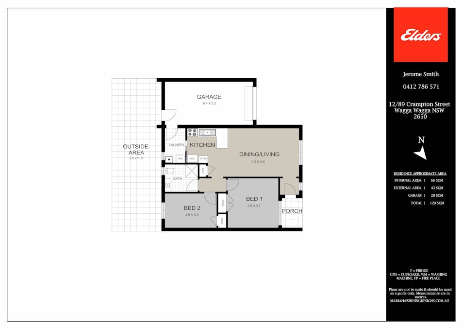12/89 Crampton Street, Wagga Wagga, NSW, 2650 - Floorplan 1