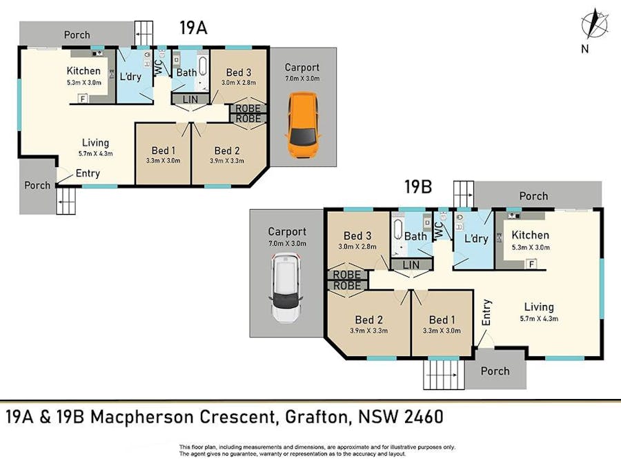 19B MacPherson Crescent, Grafton, NSW, 2460 - Floorplan 1