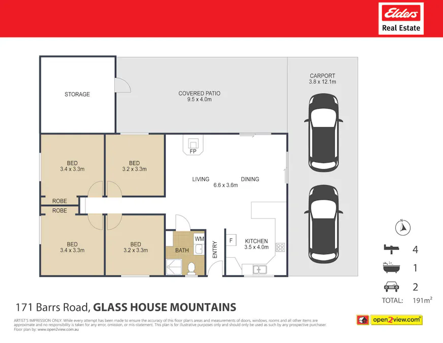 171 Barrs Road, Glass House Mountains, QLD, 4518 - Floorplan 1