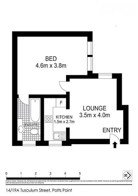 14/19A Tusculum Street, Potts Point, NSW, 2011 - Floorplan 1