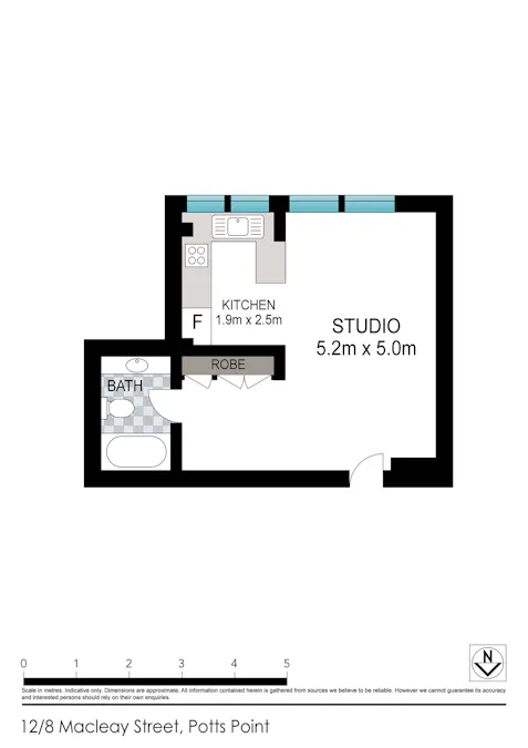 12/8 Macleay Street, Potts Point, NSW, 2011 - Floorplan 1