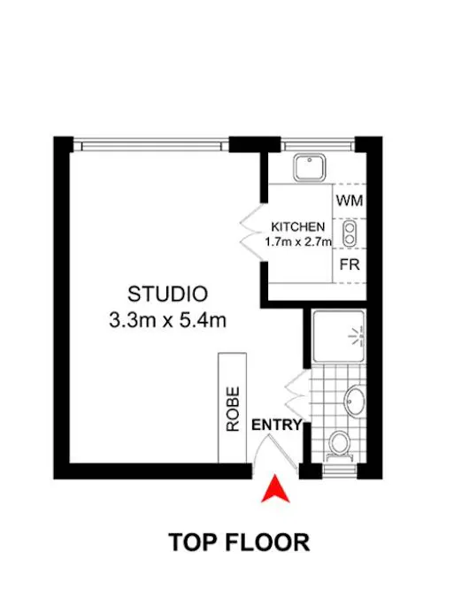 11/90-92 Elizabeth Bay Road, Elizabeth Bay, NSW, 2011 - Floorplan 1
