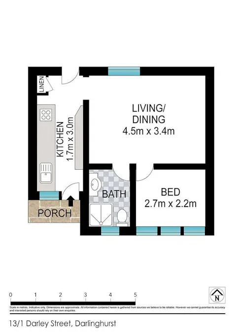 13/1 Darley Street, Darlinghurst, NSW, 2010 - Floorplan 1