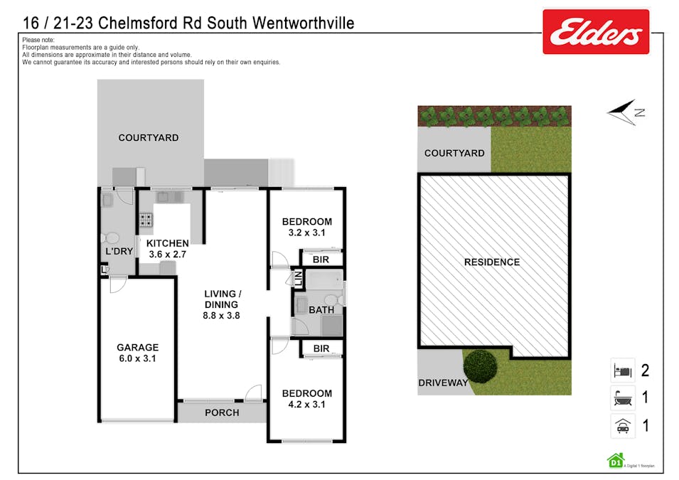 16/21-23 Chelmsford Road, South Wentworthville, NSW, 2145 - Floorplan 1