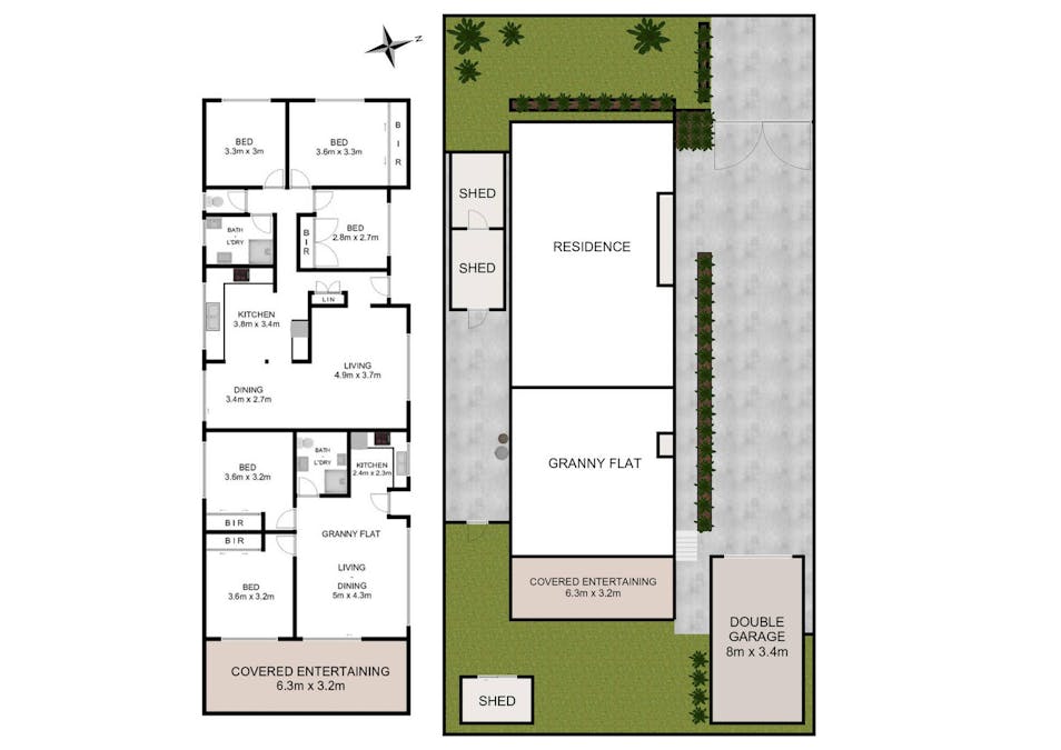 23 & 1/23 Valparaiso Avenue, Toongabbie, NSW, 2146 - Floorplan 1