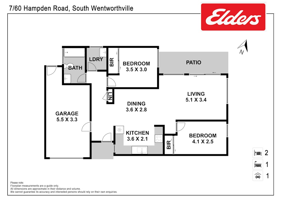 7/60 Hampden Road, South Wentworthville, NSW, 2145 - Floorplan 1