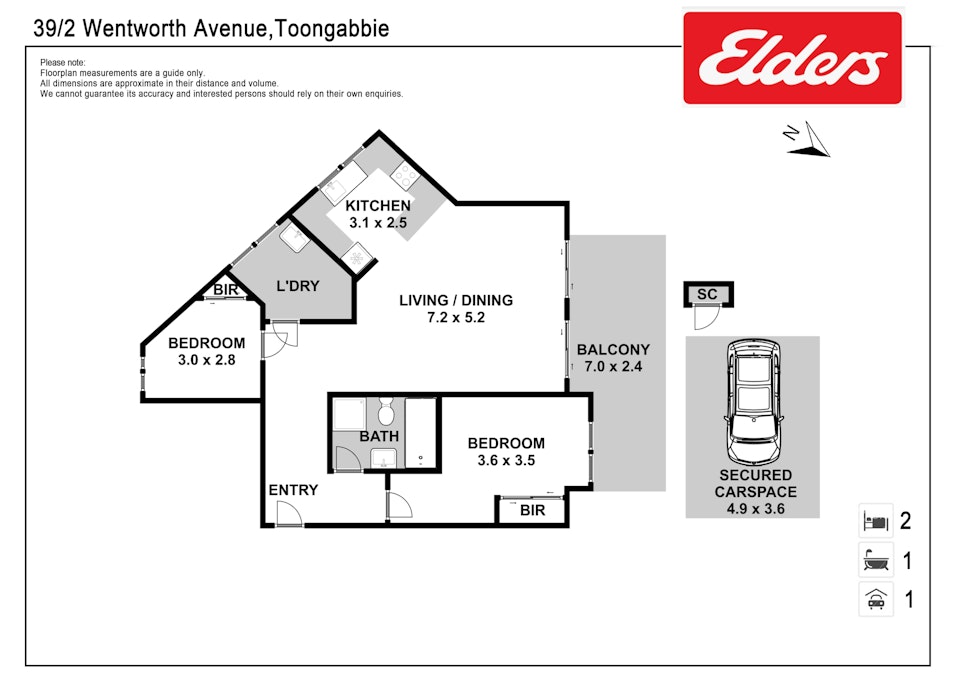 39/2 Wentworth Avenue, Toongabbie, NSW, 2146 - Floorplan 1