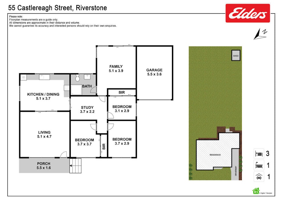 55 Castlereagh Street, Riverstone, NSW, 2765 - Floorplan 1