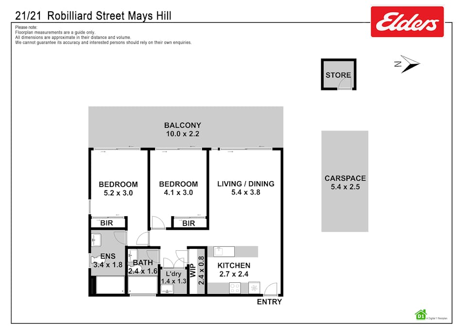 21/21 Robilliard Street, Mays Hill, NSW, 2145 - Floorplan 1