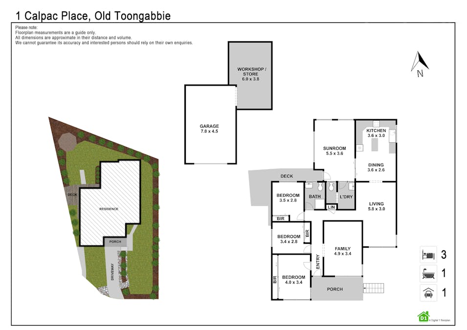 1 Calpac Place, Old Toongabbie, NSW, 2146 - Floorplan 1