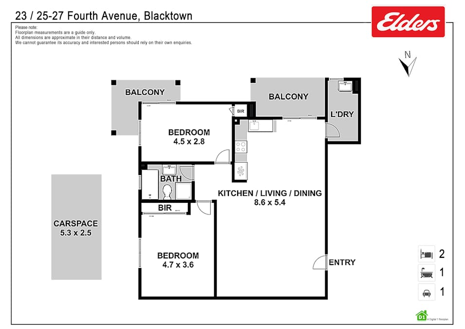23/25-27 Fourth Avenue, Blacktown, NSW, 2148 - Floorplan 1