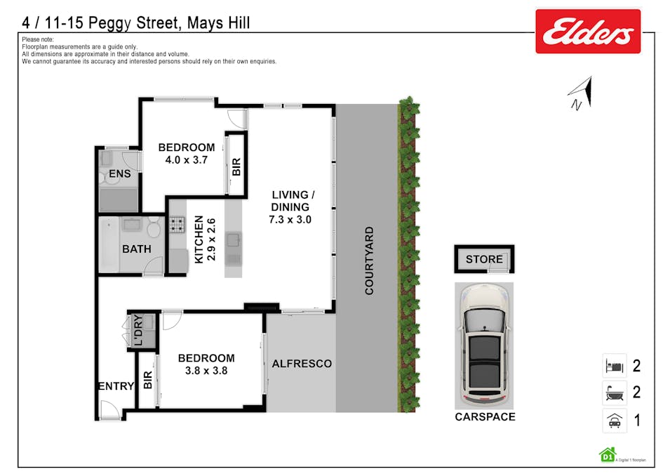 4/11-15 Peggy Street, Mays Hill, NSW, 2145 - Floorplan 1