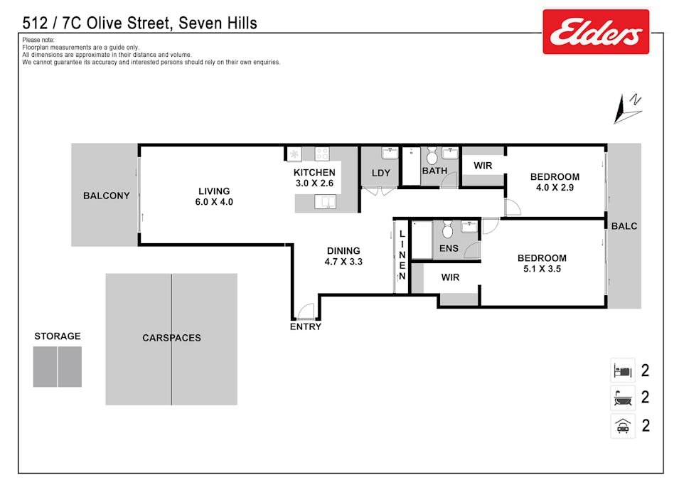 512/7C Olive Street, Seven Hills, NSW, 2147 - Floorplan 1